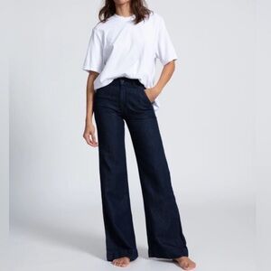 ASKK NY Blue High-Rise Wide-Leg Trousers